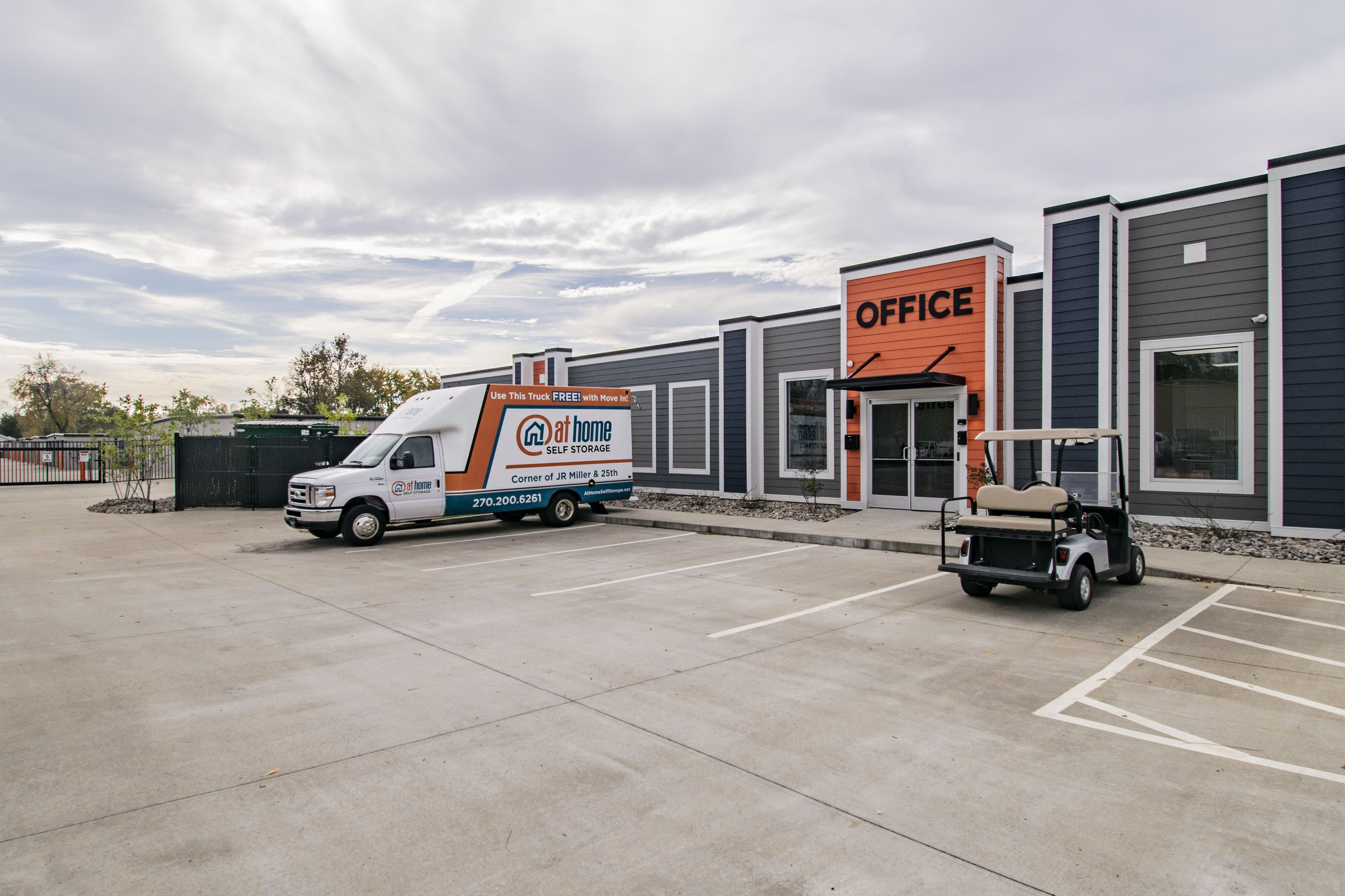 Golf cart truck and office